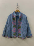 Embroidered TNT Suzani Short Summer Jacket | Floral Coat Robe | Ethnic Uzbek Textile | Festival Kimono Jacket |Warm Outerwear |Gift For Her