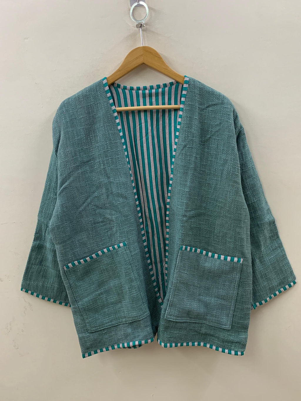 TNT Cotton Short Solid Kimono | Street Style Beach Kimono | Kimono Duster Jacket Vintage Kimono | Front Open Robe | Beach Summer Cover up