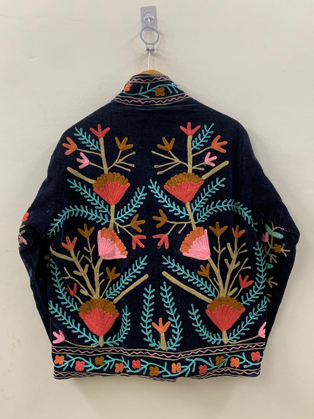 Suzani Velvet Short Jacket | Suzani Embroidery Jacket | Winter Wear Women's Jacket Coat | Suzani Coat | Gift For Her |Duster Indian Jacket