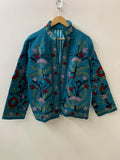 Suzani TNT Fabric Short Spring Jacket | Duster Jacket | Button Winter Outerwear