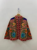 Summer Cotton Suzani Short Soft Jacket – Boho Festival Coat – Tribal Embroidered Outerwear | Spring Travel Coat | Winter wear | Gift For Her