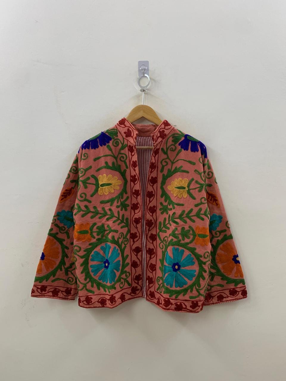 Summer Cotton Suzani Short Soft Jacket – Boho Festival Coat – Tribal Embroidered Outerwear | Spring Travel Coat | Winter wear | Gift For Her