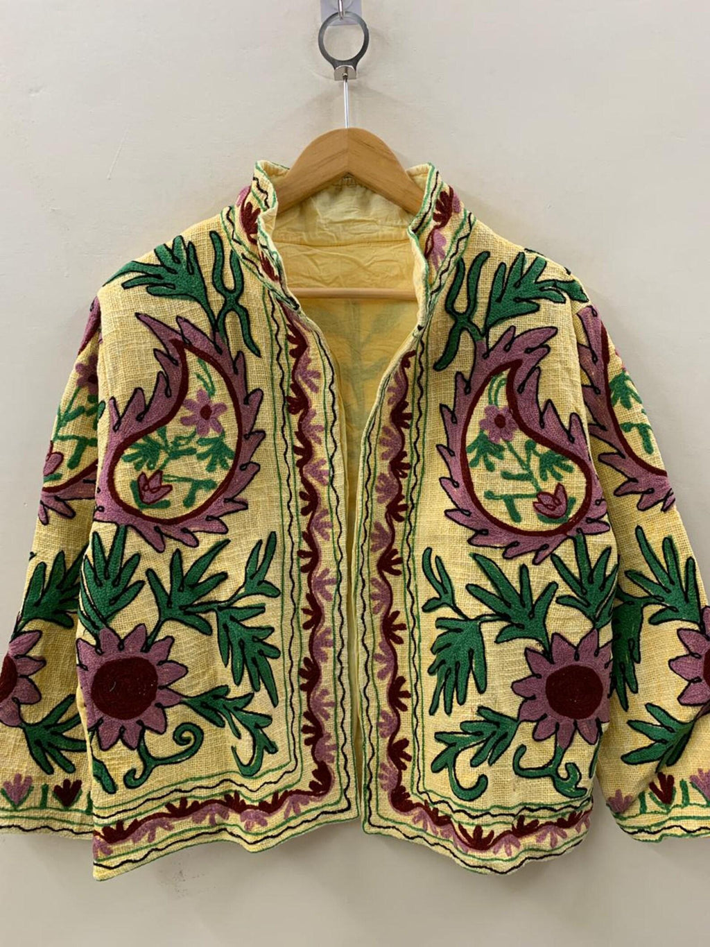 Women's TNT Fabric Suzani Jacket | Boho Coat| Gift For Her| Suzani Embroidery Winter Wear Coat | Duster Coat | Suzani Short Jacket