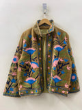 Suzani Velvet Short Jacket | Embroidered Boho Festival Coat | Gift For Her