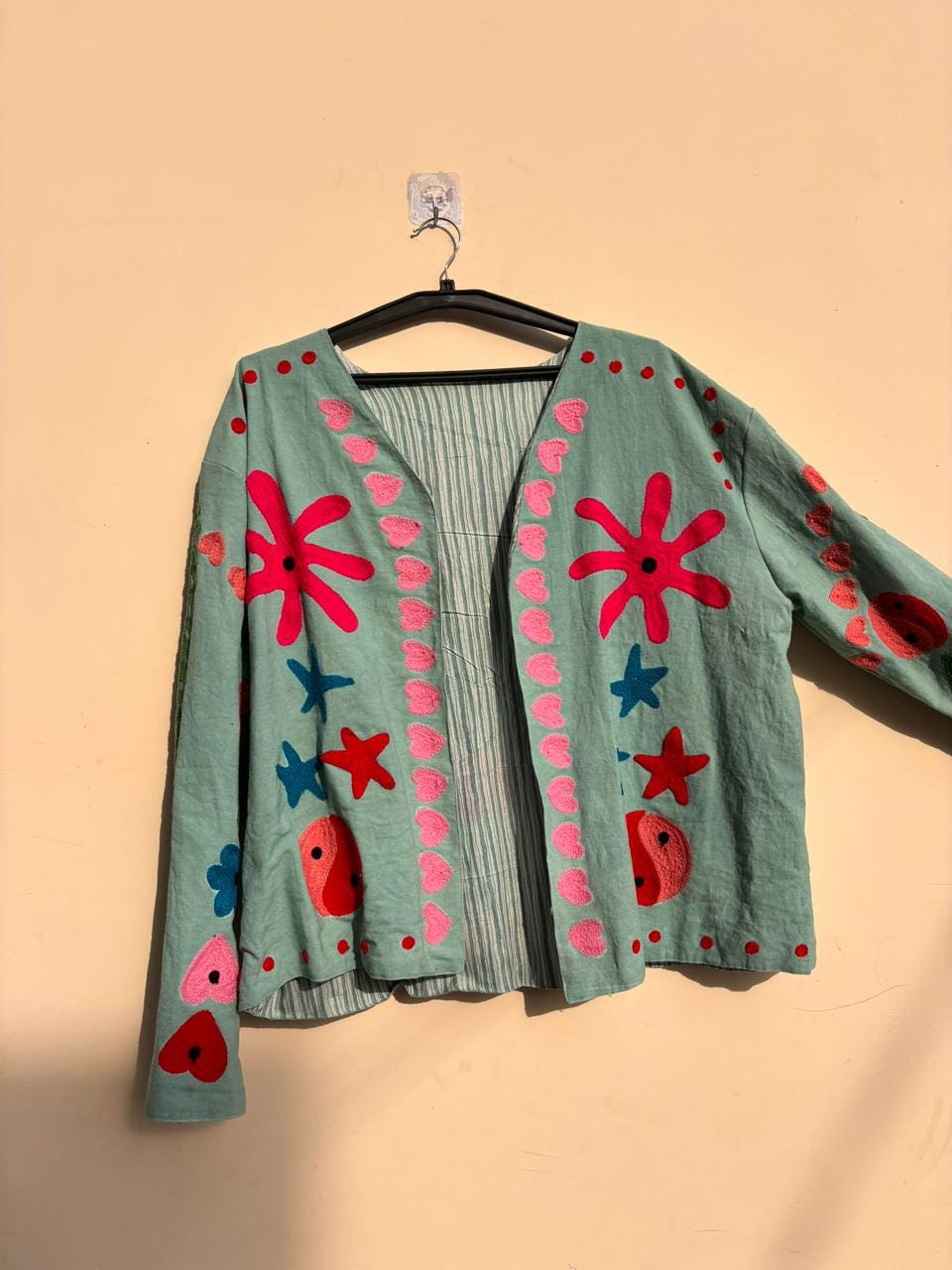 Bohemian Suzani Velvet Jacket | Embroidered Coat | Ethnic Kimono Jacket | Winter Festival Outerwear | Vintage Boho Clothing | Gift for Wife