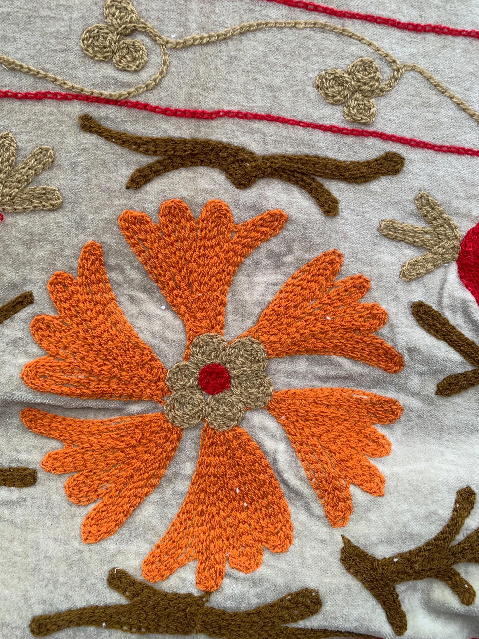 Velvet Suzani Embroidered Kimono Jacket: Handmade Indian Short Coat | Gift For Her