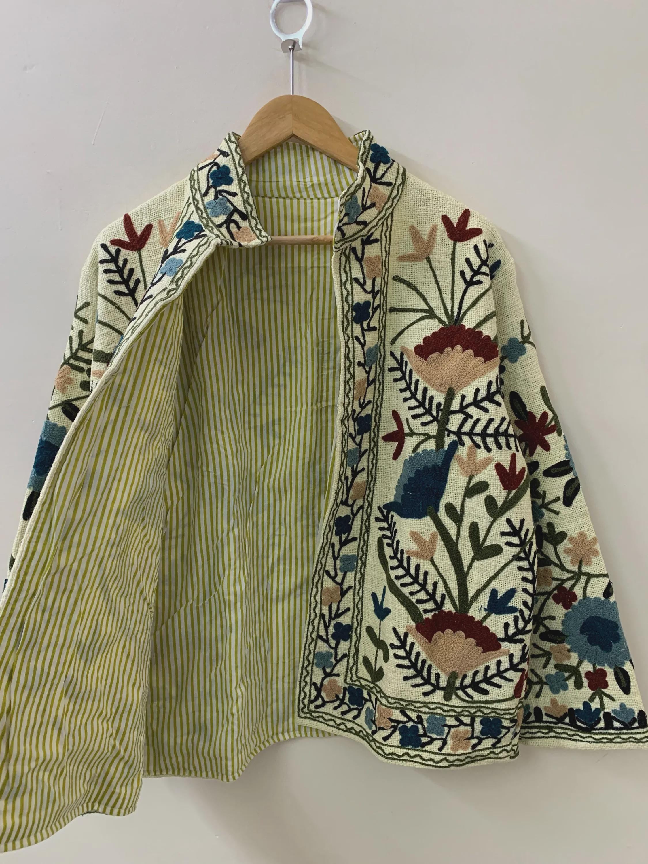 Suzani Jacket TNT | Short Embroidered Jacket | Uzbek Handmade Coat | Bohemian Kimono Jacket | Winter Ethnic Coat | Gift for Women