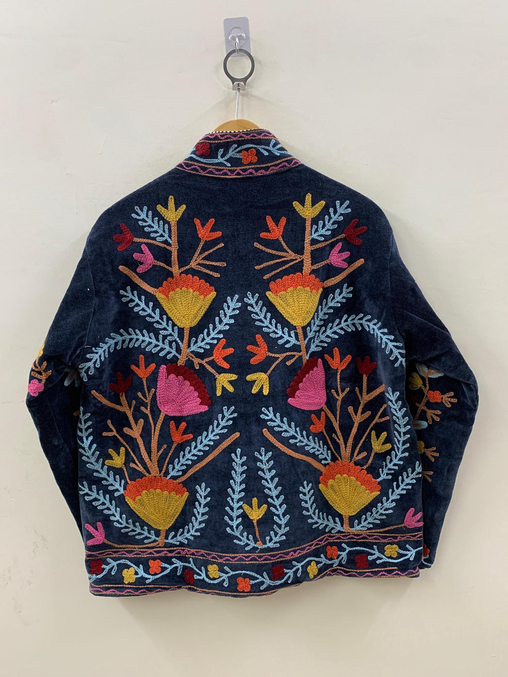 Indian Suzani Velvet Short Jacket | Suzani Embroidery Jacket | Winter Wear Women's Jacket Coat | Suzani Coat | Gift For Her |Duster Jacket