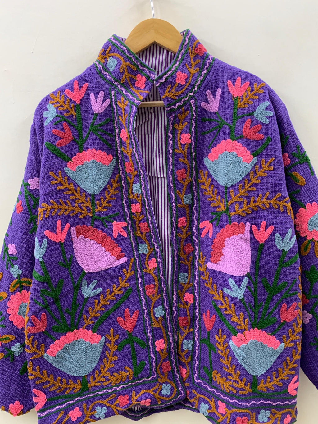 TNT Suzani Jacket | Embroidered Short Coat | Uzbek Suzani Kimono | Boho Style Jacket | Winter Fashion Coat | Unique Gift for Her