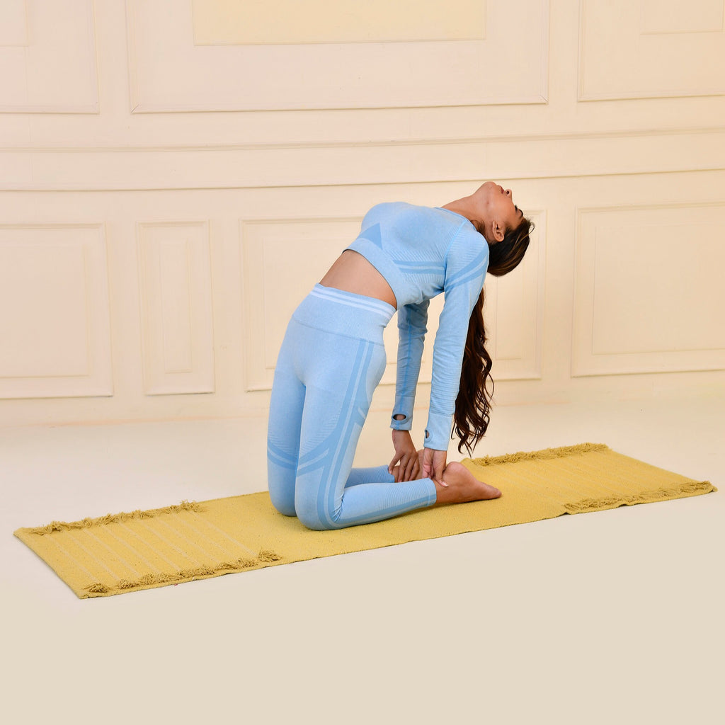 Anti skid cotton mat, Natural yoga mat, handwoven area rug, cotton yoga rug, pilates floor mat, meditation cotton mat, fitness yoga rug