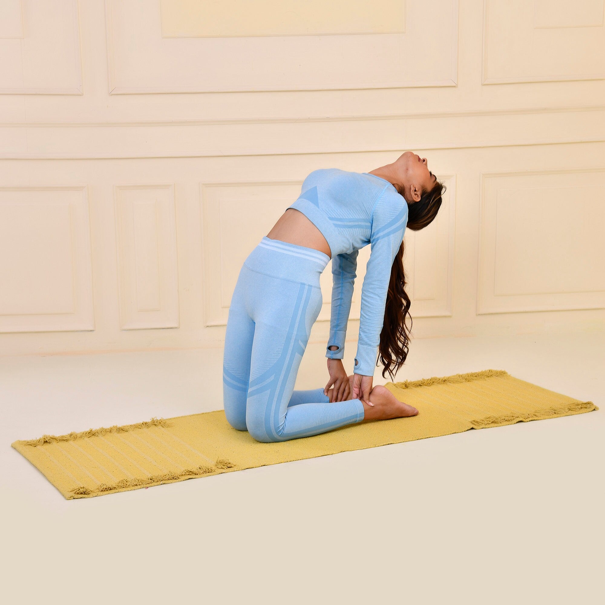 Anti skid cotton mat, Natural yoga mat, handwoven area rug, cotton yoga rug, pilates floor mat, meditation cotton mat, fitness yoga rug