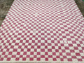 Beni-Ourain, Pink Moroccan Rug, Checkered Rug, Custom Area Rug For Home Decor, Living Area, Christmas Gift, Handwoven Wool Check Rug
