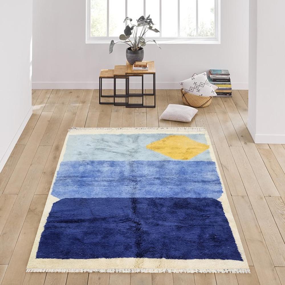 Unique Handwoven Moroccan Rug, Boho Home Decor, Wool Carpet Soft, Beni Style Soft Handmade Living Room Rug ,Bohemian Home Decor Rug