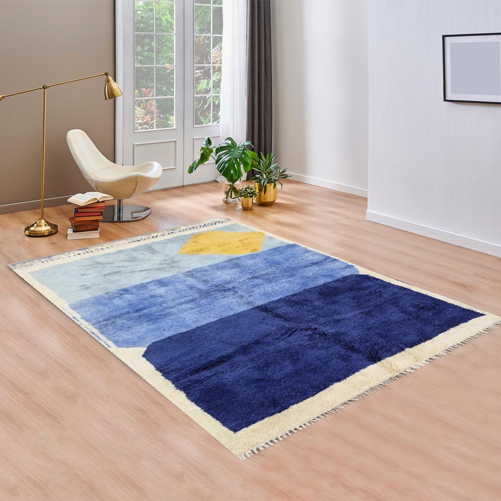 Unique Handwoven Moroccan Rug, Boho Home Decor, Wool Carpet Soft, Beni Style Soft Handmade Living Room Rug ,Bohemian Home Decor Rug