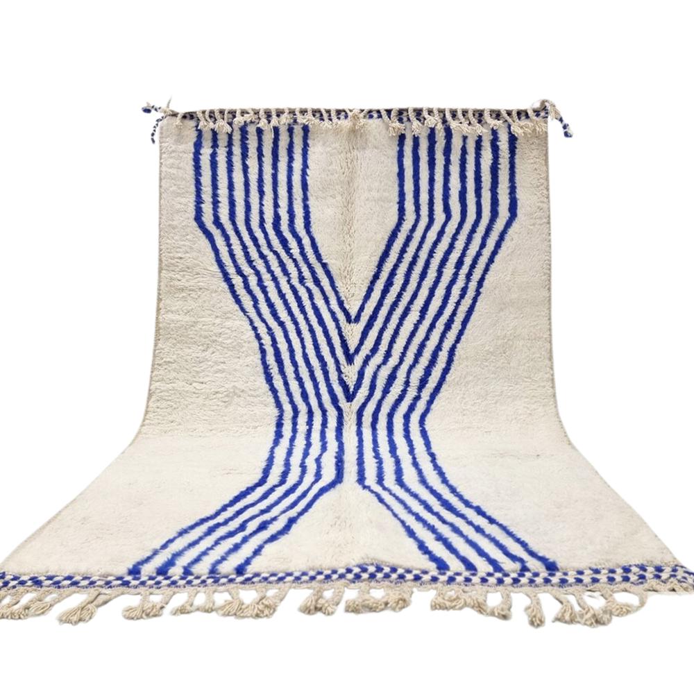 Hand Knotted Sheep Wool Rug, Moroccan Area Rug, Beni Ourain Carpet, Bedroom Rug, Dining Area Rug, Cozy Home Decor, Christmas Gift