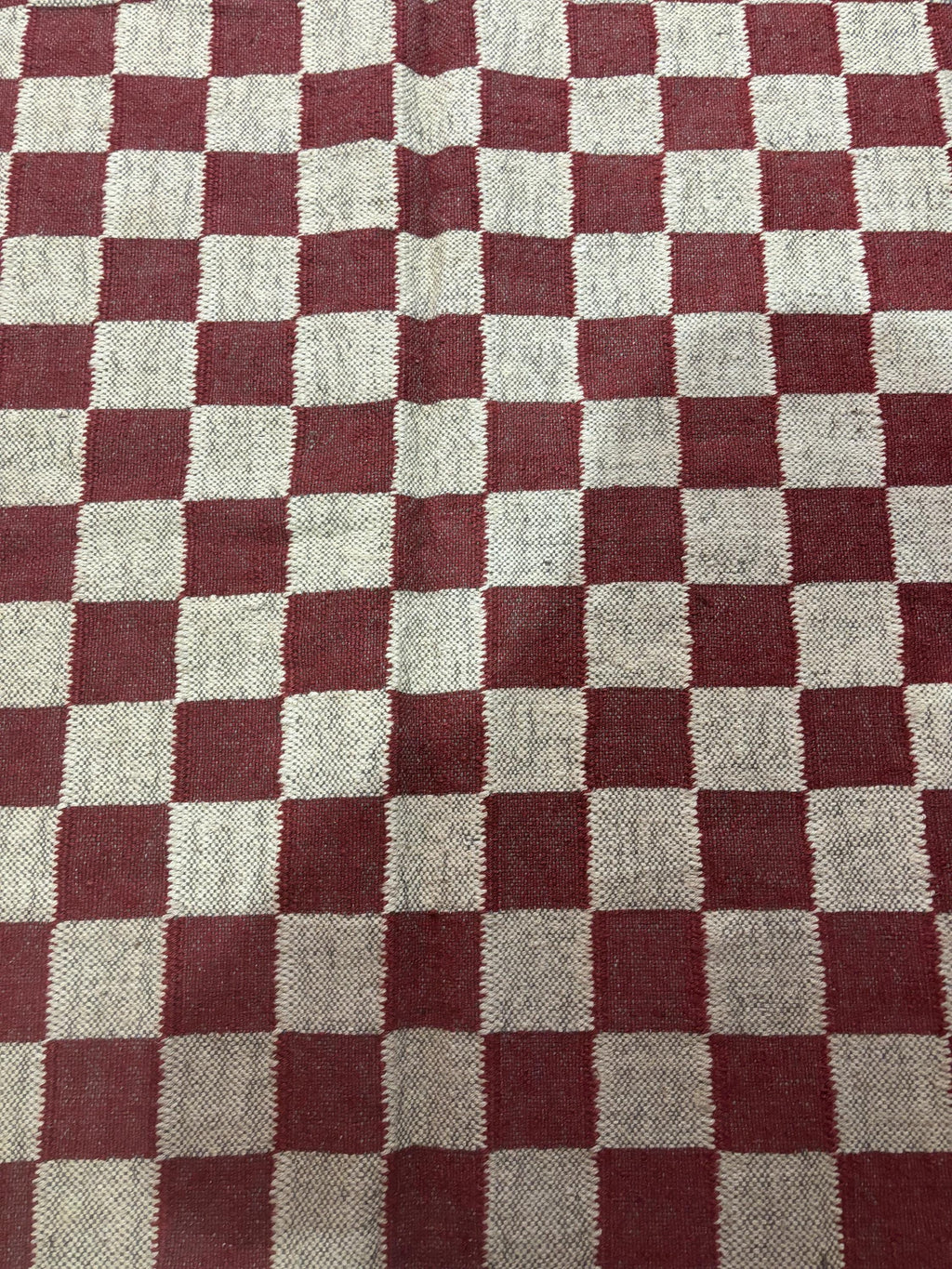 Checkered Wool Kilim Area Rug, Home Decor Jute Rug, Kitchen Rug, Bedroom Rug, 4X6 FT Jute Rug, Custom Size Jute Rug Christmas Decor