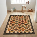 5x8 Handwoven Jute Kilim Dhurrie Rug | 150x240 cm Handmade | Indian & Turkish Traditional Runner | Custom Fabric Oriental Rug
