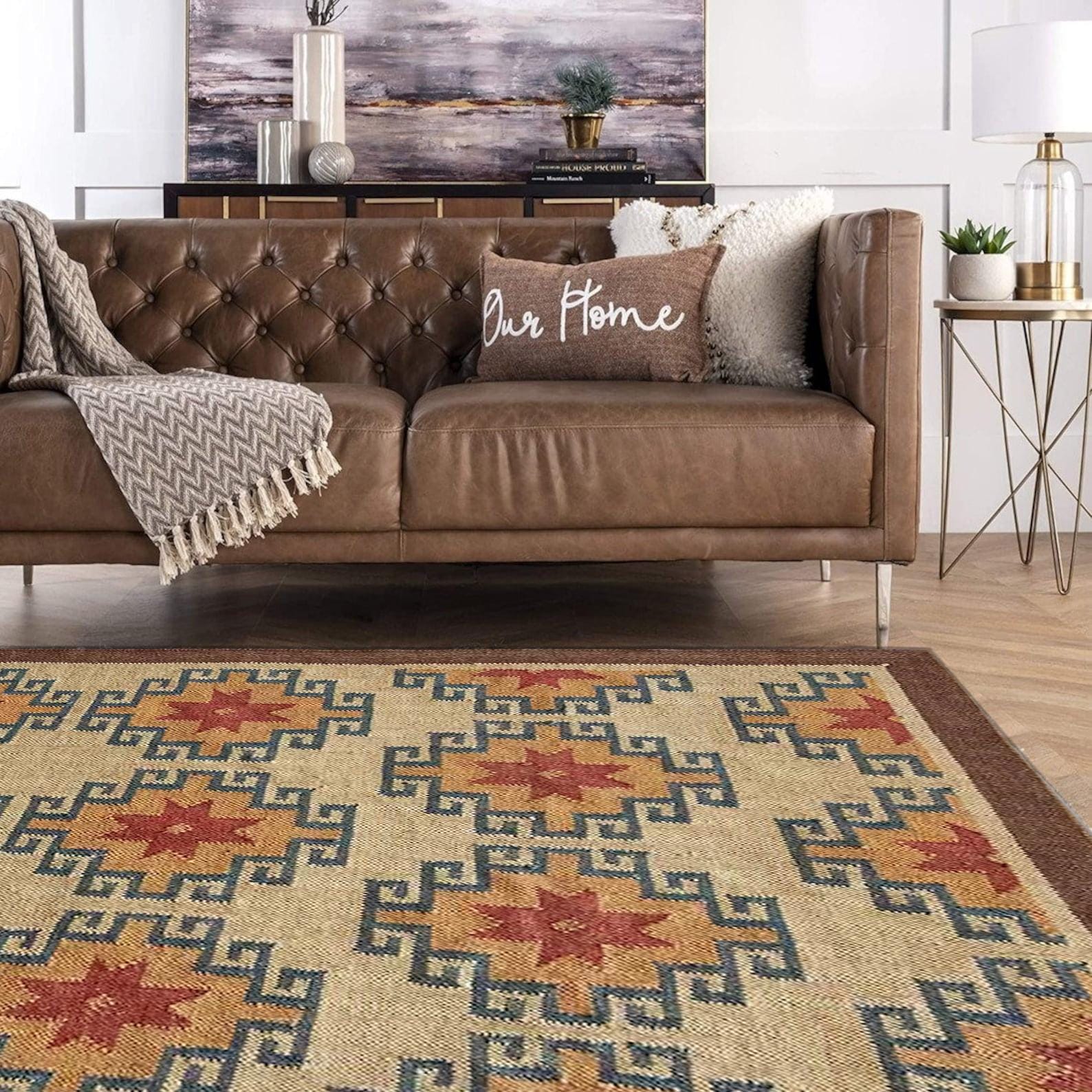 4x6 Ft Wool Jute Kilim Rug Handwoven Turkish Kilim Rug Bohemian Vintage Area Rug Indian Home Décor Kilim Rug Flatweave Rug