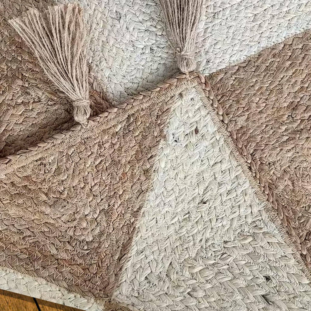 Checkered Jute Rug, Custom Size Runner Rug, Hallway Runner, Boho Jute Rug, Large Jute Rug, Checker Board Rug, Indian Jute Rug