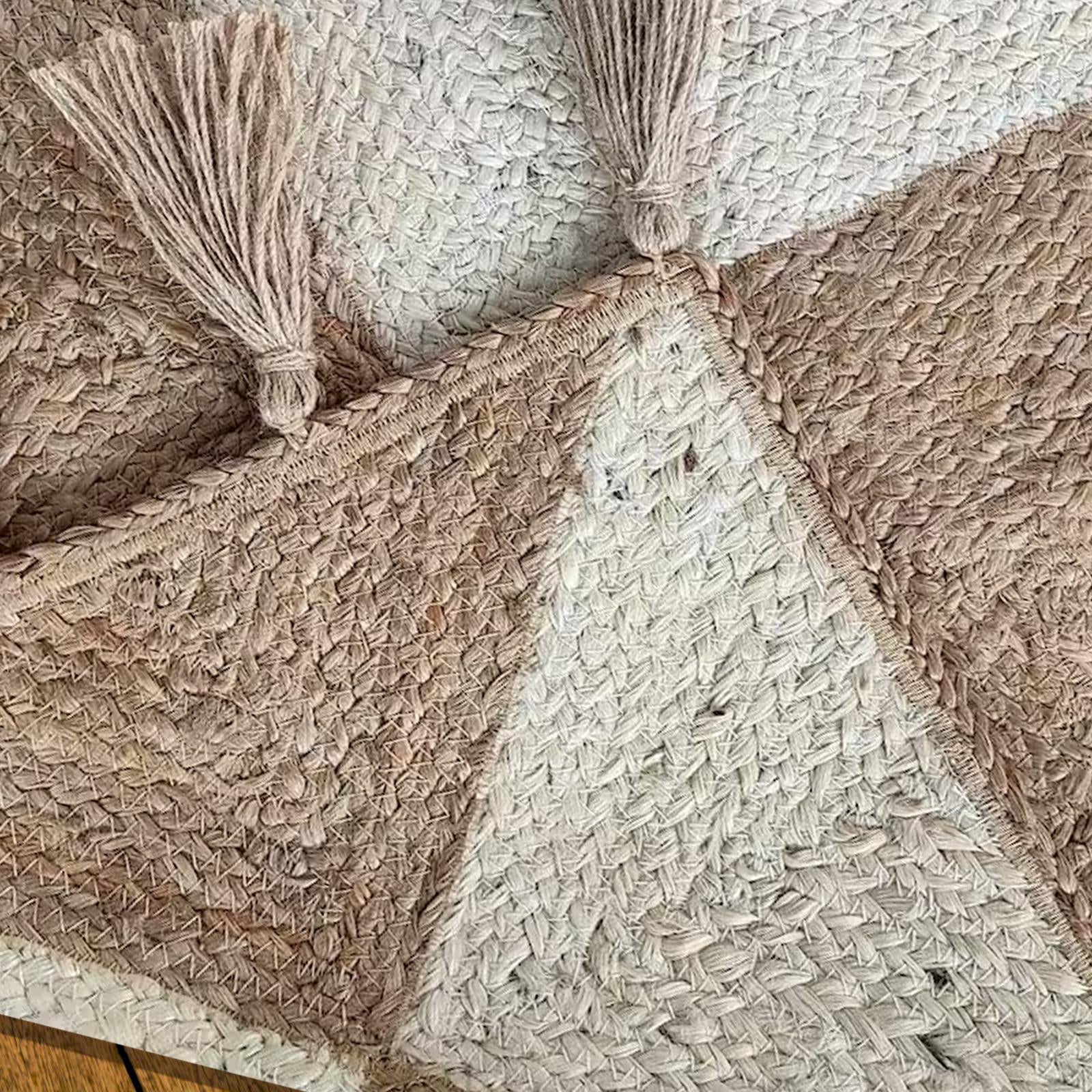 Checkered Jute Rug, Custom Size Runner Rug, Hallway Runner, Boho Jute Rug, Large Jute Rug, Checker Board Rug, Indian Jute Rug