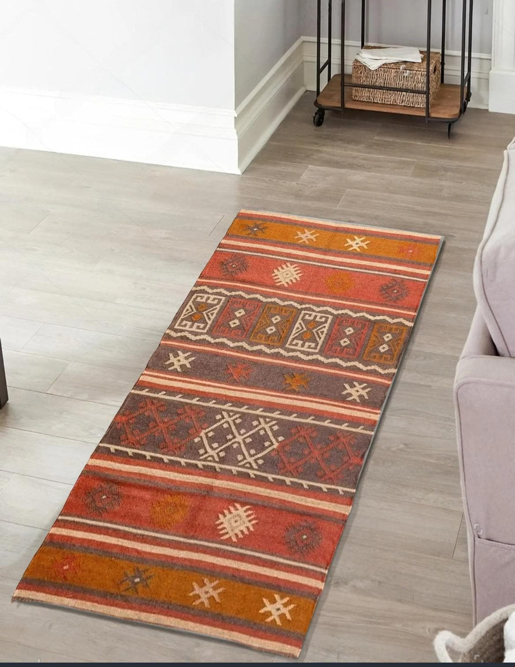 Multicolor Jute Rug ,Custom Runner Rug, Boho Hallway Runner ,Large Jute Rug ,Checkerboard Carpet Handmade Indian Jute Area Rug ,Rustic Decor