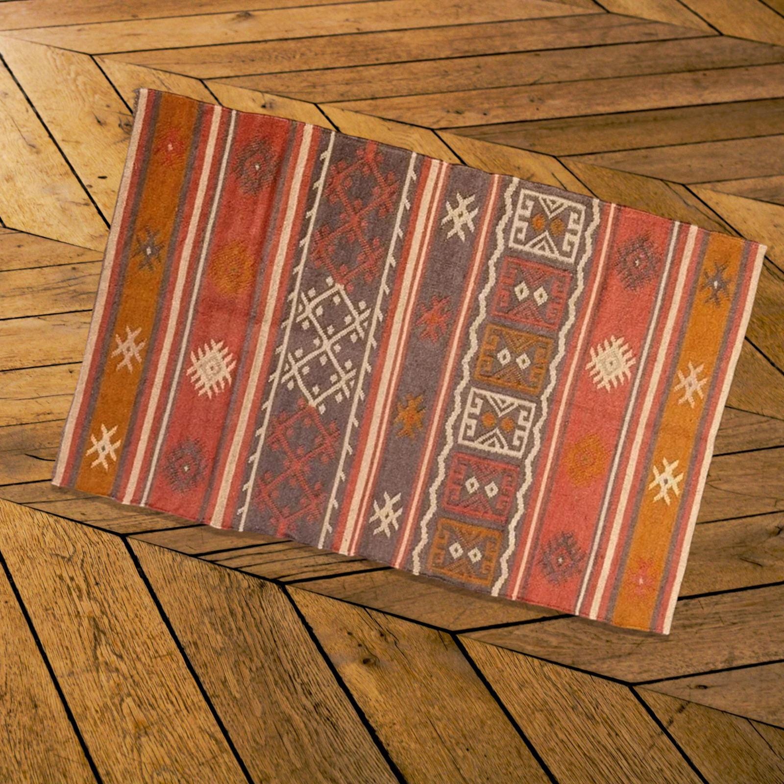Multicolor Jute Rug ,Custom Runner Rug, Boho Hallway Runner ,Large Jute Rug ,Checkerboard Carpet Handmade Indian Jute Area Rug ,Rustic Decor