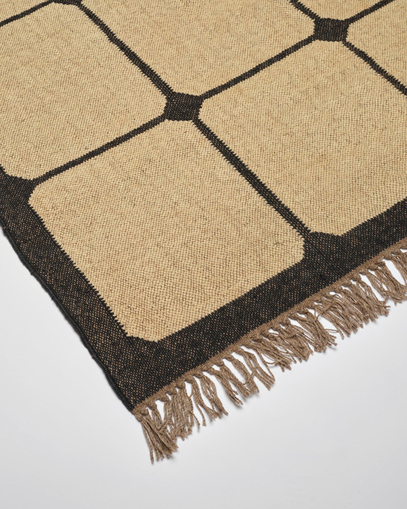 Kilim Rug Handwoven Wool Jute Rug Handmade Dhurrie Boho Rug Traditional Indian Carpet Geometric Area Rug 4x6 5x7 6x9 8x10 9x12 Ft