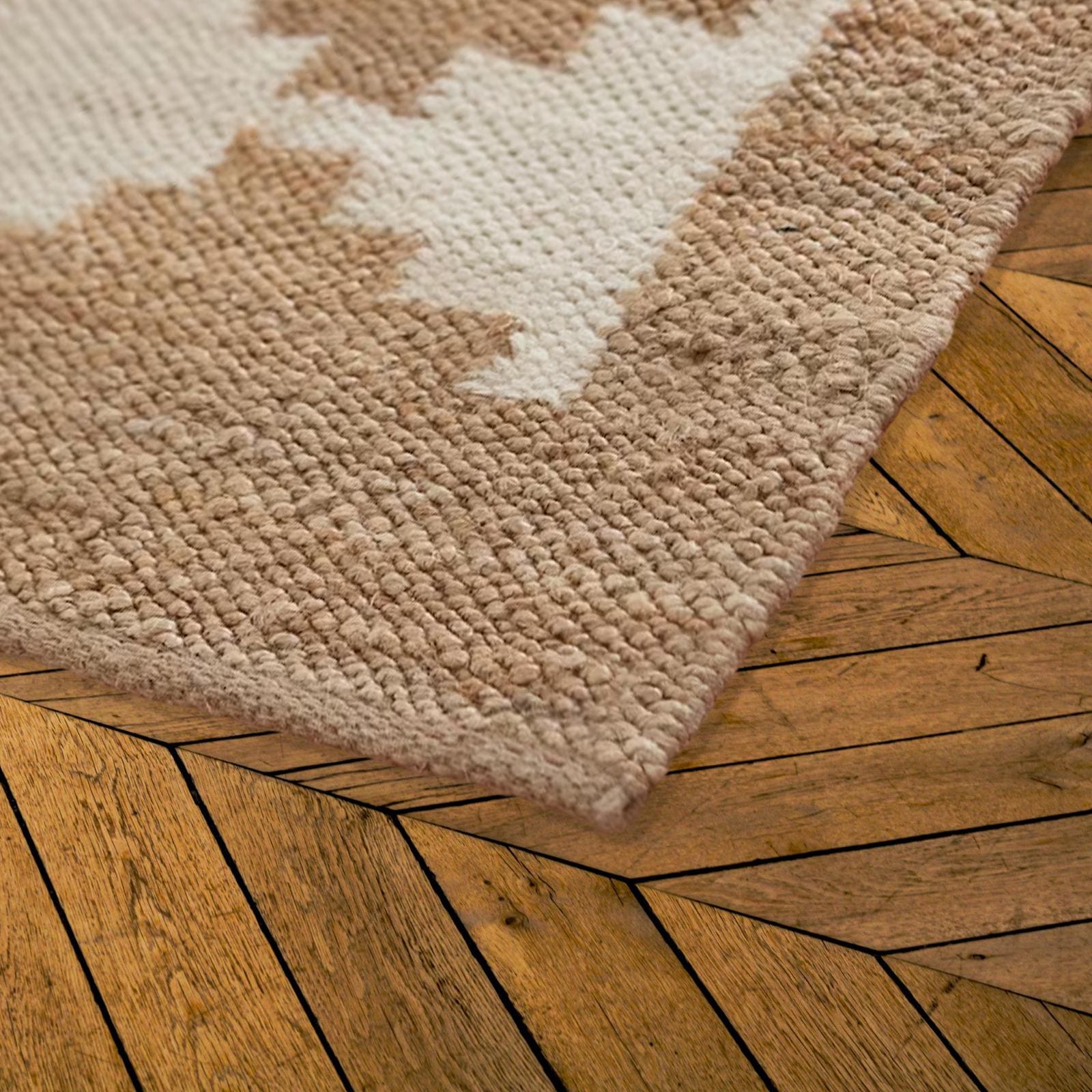 5x8, 9x12, 8x10 Ft Jute Rug, Ivory Diamond Natural Jute, Handmade Woven Natural Jute Rugs, Jute Bed Side Rug, Jute Area Runner, Traditional