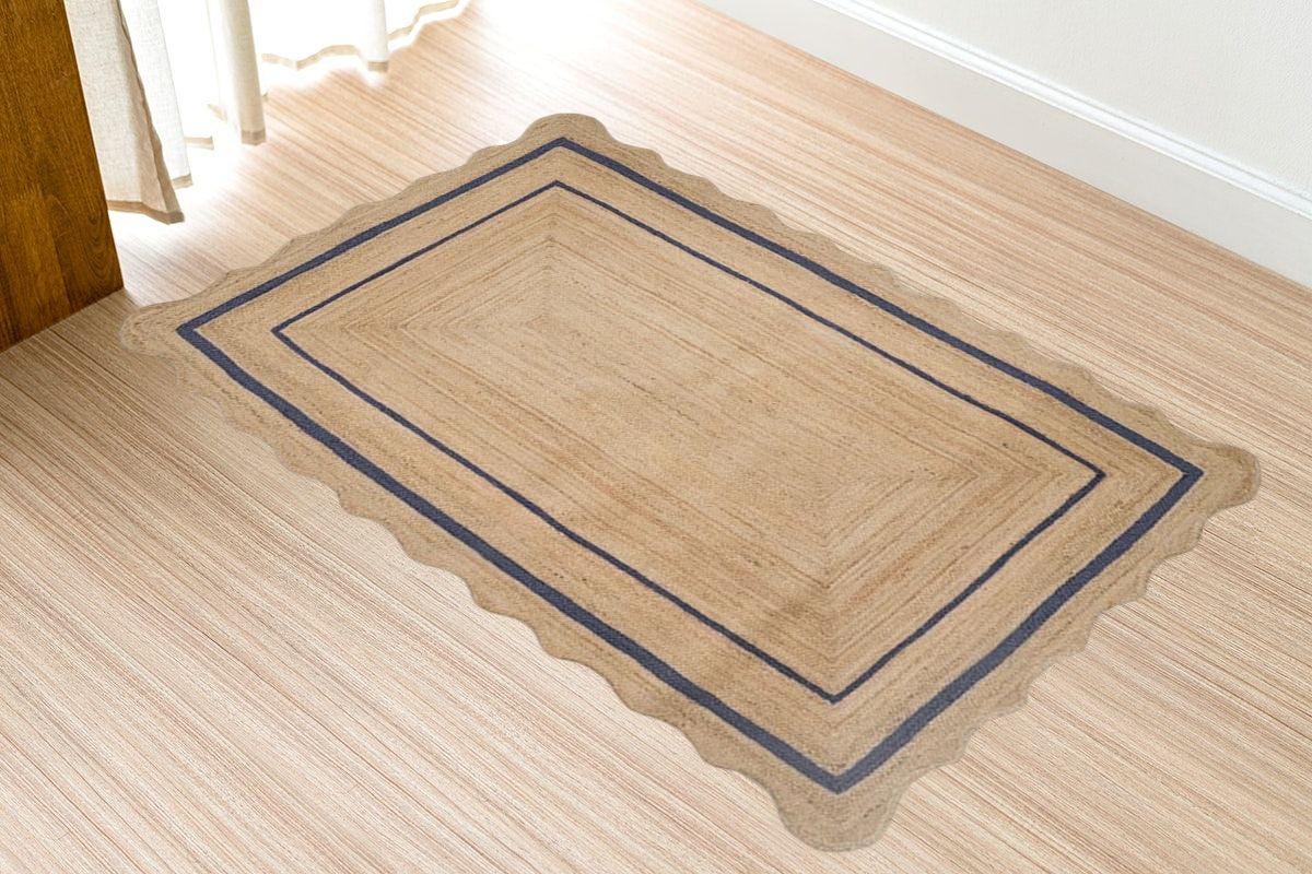 Natural Jute Rug, Handwoven Rectangle Jute Area Rug, Custom Size Boho Decor Carpet ,4x7 ,5x7, 8x11, 9x12 Rug