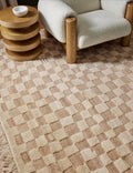 Moroccan Rug Beige - Berber Beige Rug - Grid Pattern Design - Beige Rug - Custom Moroccan Rug - Beni Ourain Rug Beige -Custom Size Rug