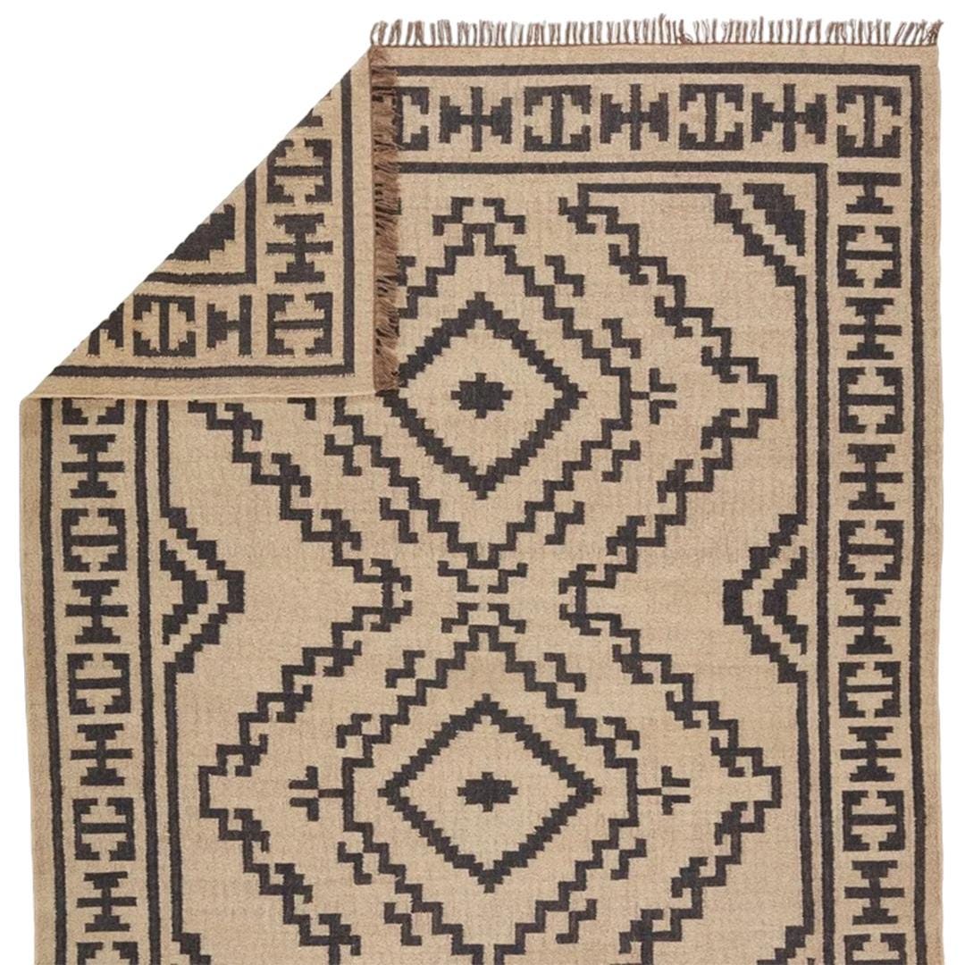 5x8 Wool Jute Kilim Rug | Custom Size Wool Rug | Vintage Area Rug | Boho Home Decor | Handmade Wool Jute Rug