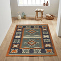 Handwoven Kilim Rug, Handmade Wool and Jute Dhurrie, Traditional Indian Jute Area Rug, Wool and Jute Rug Handmade, Kilim Dhurrie Rug