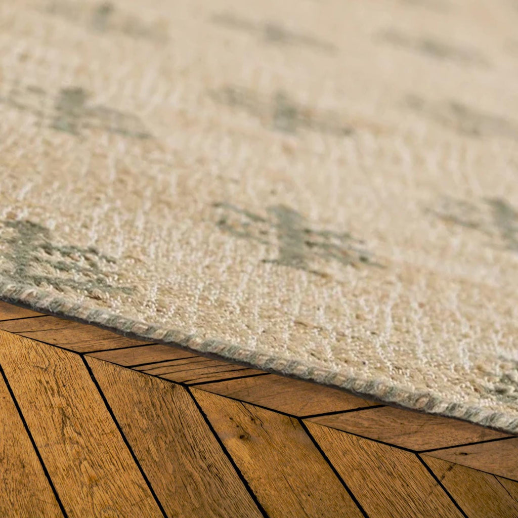 Wool Jute Rug Handmade Kilim Dhurrie Rug Traditional Indian Design Eco-Friendly Home Decor Area Rug Rustic Carpet