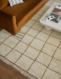 White Checkered Rug, Checkerboard Carpet, Green Grid Design Carpet, Home Décor Rug, Floor & Rugs, Moroccan Rug, Grid Carpet gift