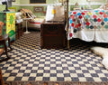Checkered Jute Rug, Custom Size Runner Rug, Hallway Runner, Boho Jute Rug,5x7 Wool Jute Kilim Handmade Checkered Jute Rug