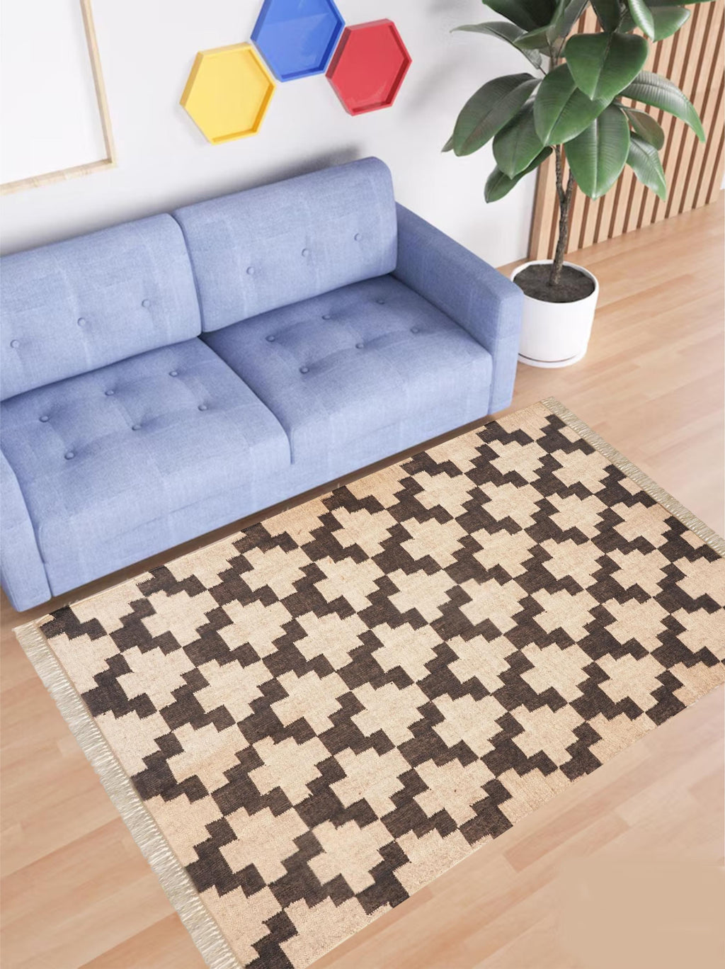 Handwoven Kilim Rug, Indian Dhurrie Rug, Black White Area Rug, Custom Size Carpet, Boho Floor Rug, Rectangle Flatweave Rug, Ethnic Decor Rug