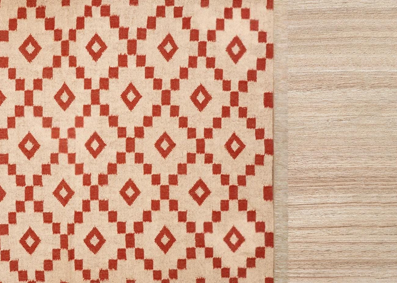 Peruvian Wool Rug, Jute Area Rug, Vintage Kilim Pattern, Handmade Dhurrie Rug, Southwestern Navajo Carpet, Indian Fusion Rug