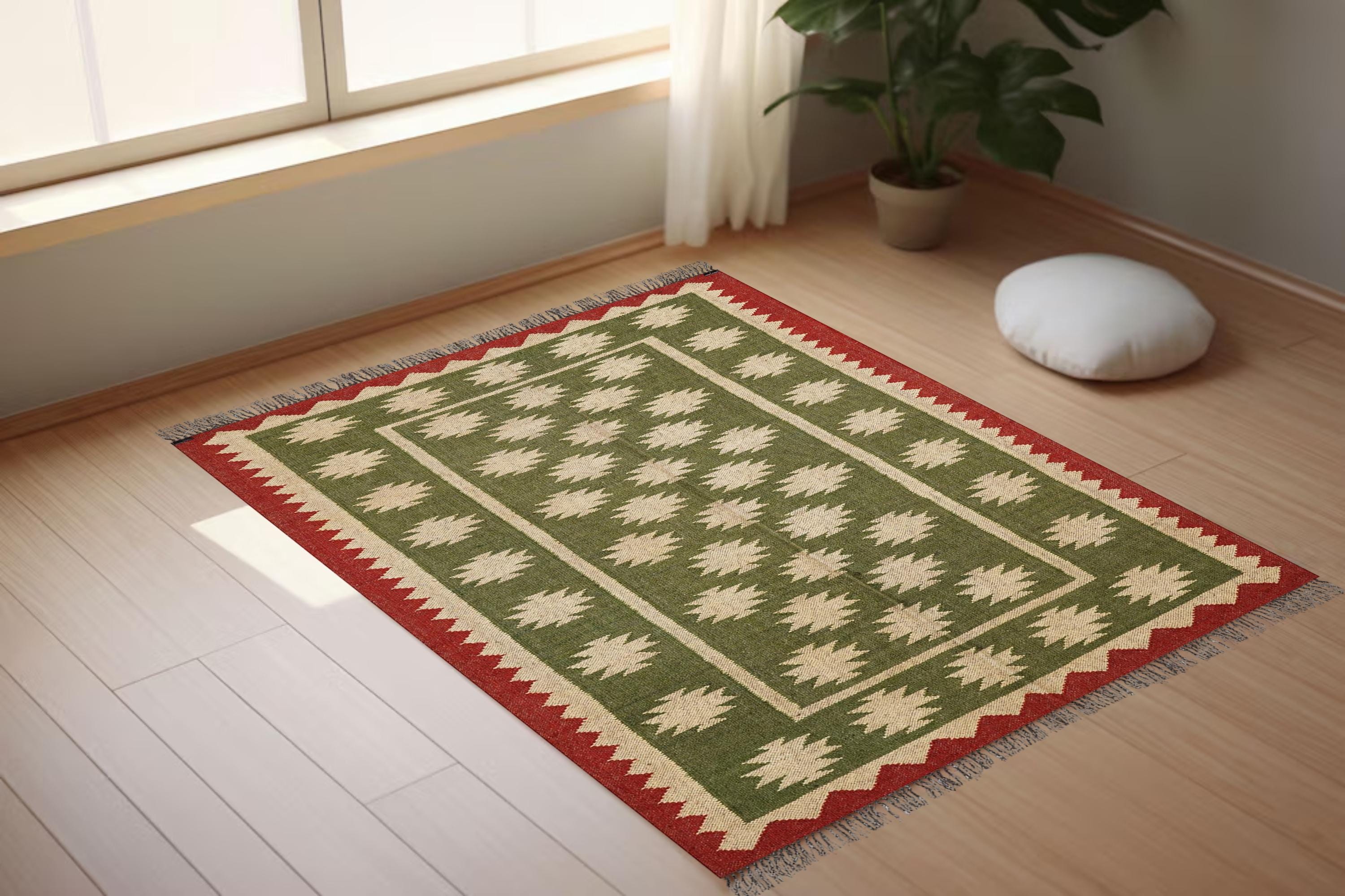 Handmade Wool Kilim Rug,Traditional Handwoven Kilim Rug, Kilim Rug for Bedroom | Kitchen | Living Area Turkish Handmade Kilim Rug