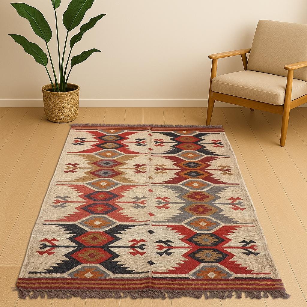 4x6, 5x8, 6x9, 8x10, 9x12 Ft Kilim Rug, Handwoven, Wool and Jute Rug, ,rugs for living room,kilim runner rug,large hall kilim rugs