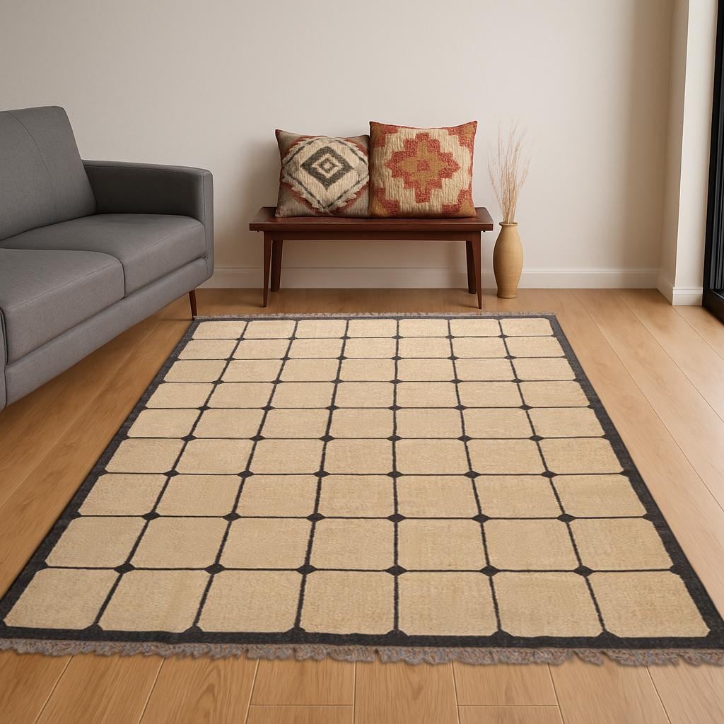Handmade Checker Rug, Checkered Jute Rug, Custom Size Runner Rug, Hallway Runner, Boho Jute Rug, Checker Board Rug