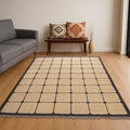 Handmade Checker Rug, Checkered Jute Rug, Custom Size Runner Rug, Hallway Runner, Boho Jute Rug, Checker Board Rug