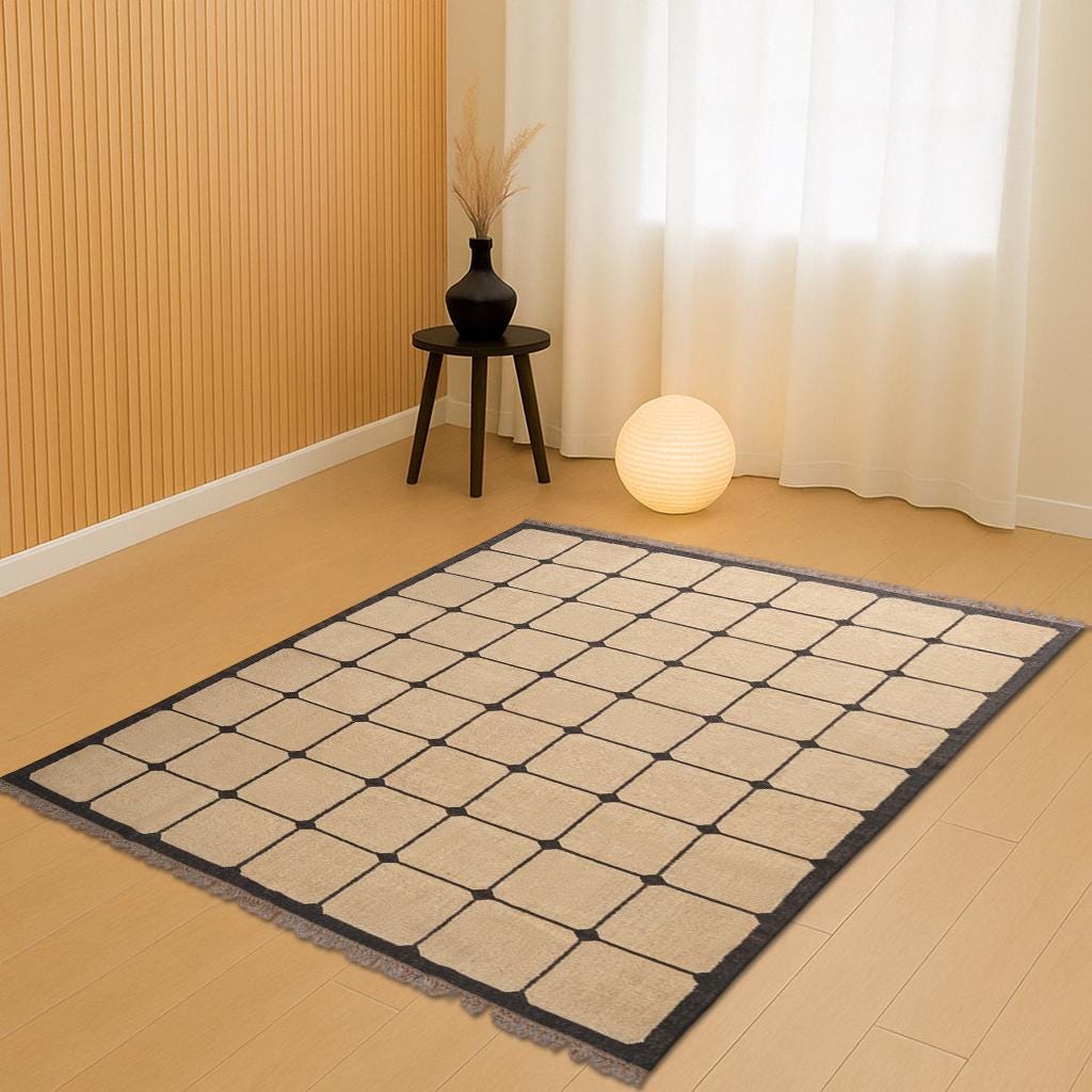 Handmade Checker Rug, Checkered Jute Rug, Custom Size Runner Rug, Hallway Runner, Boho Jute Rug, Checker Board Rug
