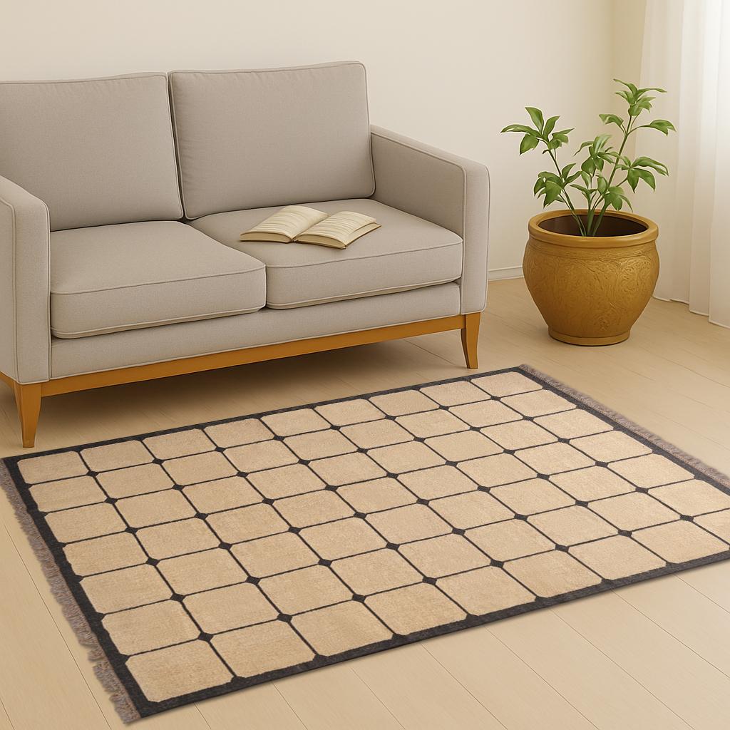 Handmade Checker Rug, Checkered Jute Rug, Custom Size Runner Rug, Hallway Runner, Boho Jute Rug, Checker Board Rug