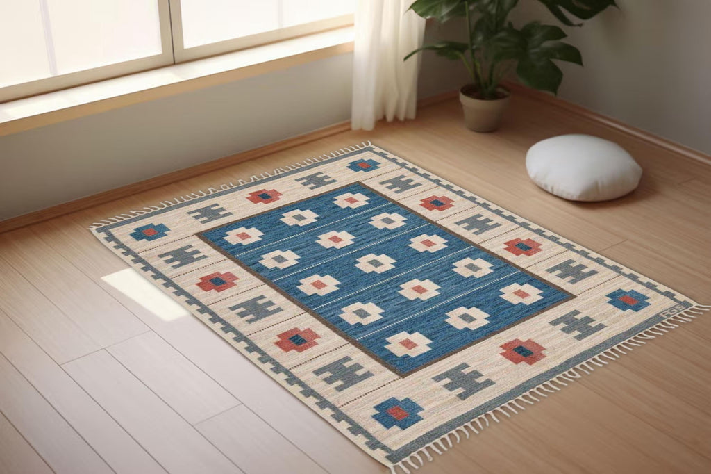Modern wool jute rug, modern kilim rug , 6x9 , Handmade Wool Jute Rug, Navajo kilim Rug, Outdoor/ Indoor Rug/ Living Room Rug