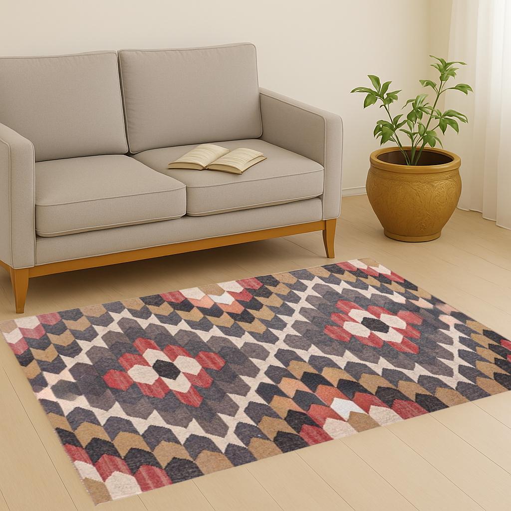 Wool Jute Kilim Rug Handwoven large Decor Jute Rug For Living Home And Kitchen Decor Rug Vintage, Bedroom Rug, Floor Jute Runner