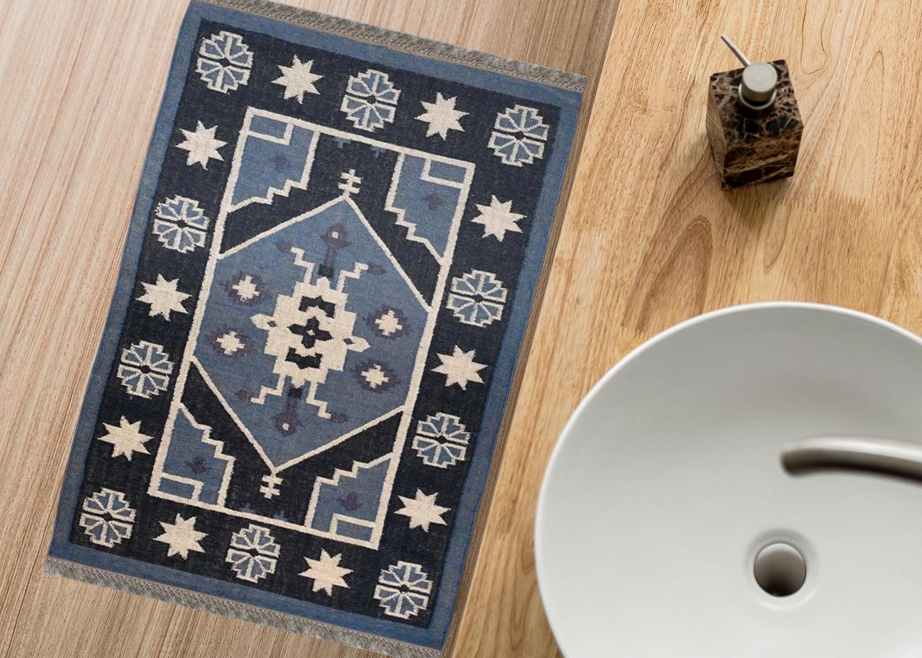 Handmade Wool Kilim Rug, Modern Navajo Kilim Runner Rug, wool jute Kilim Rug, Aztec Rug, Accent Rug, Outdoor/Indoor Rug, Bedroom Rug