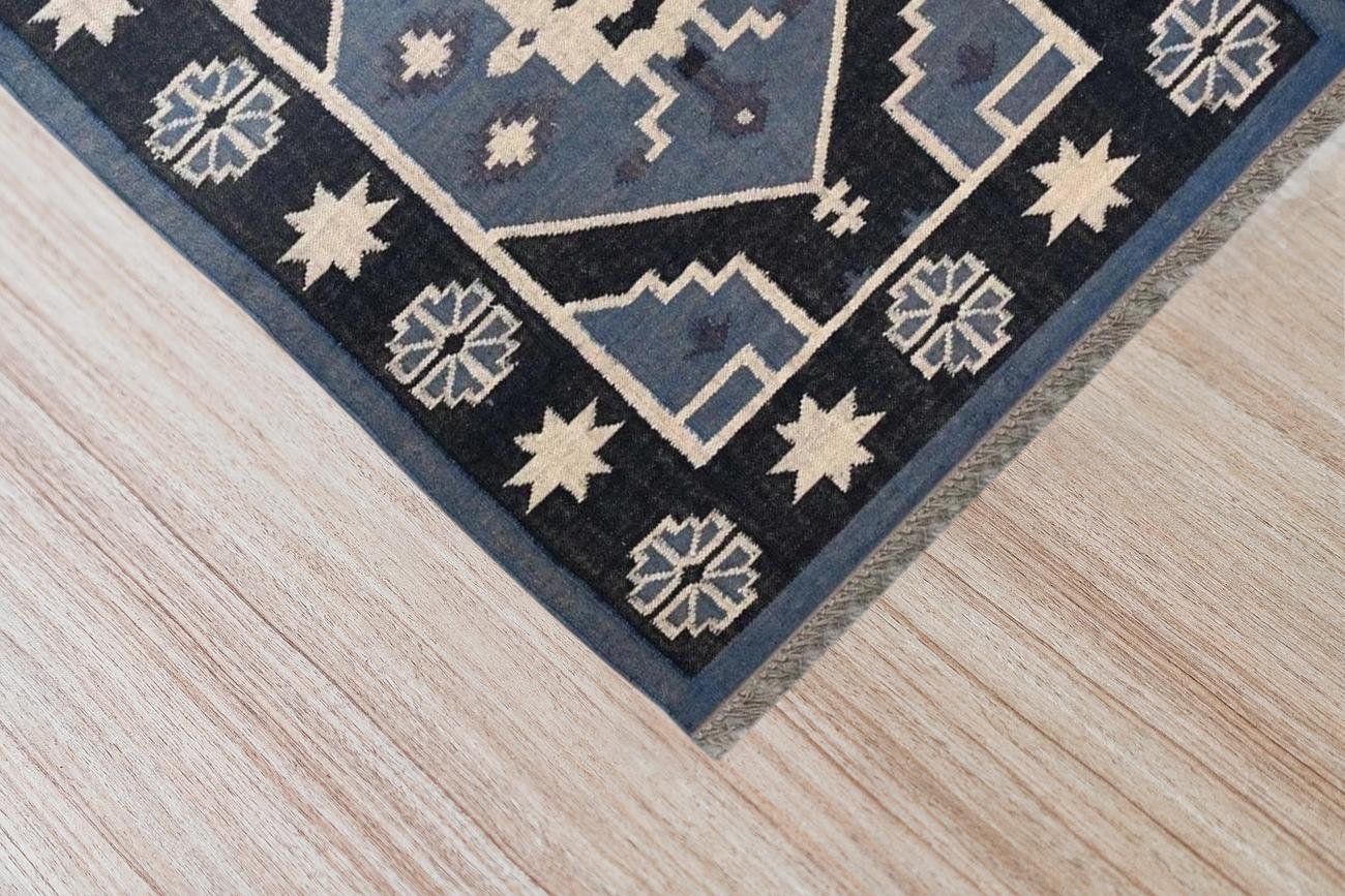 Handmade Wool Kilim Rug, Modern Navajo Kilim Runner Rug, wool jute Kilim Rug, Aztec Rug, Accent Rug, Outdoor/Indoor Rug, Bedroom Rug