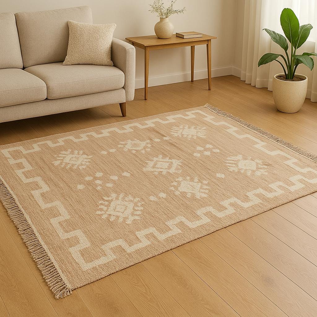 Natural Modern Jute Rug, Jute Braided Rug, Bohemian Jute Rug, Rectangular Jute Rug, Boho Decor Rug, Jute Area Rug, Square Jute rug