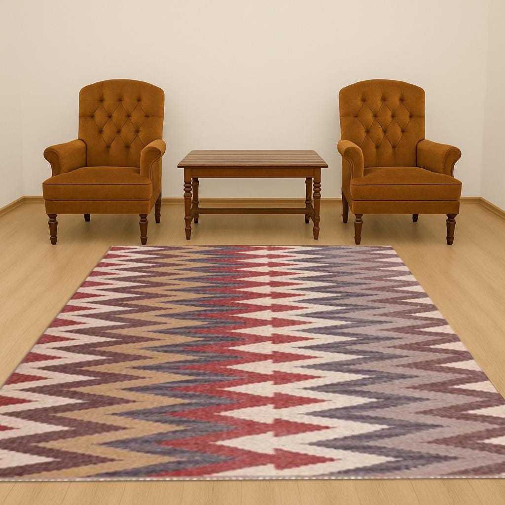 Jute Kilim Area Rug - Natural Flatweave Durable Eco-Friendly Bohemian Rug for Living Room & Bedroom Decor
