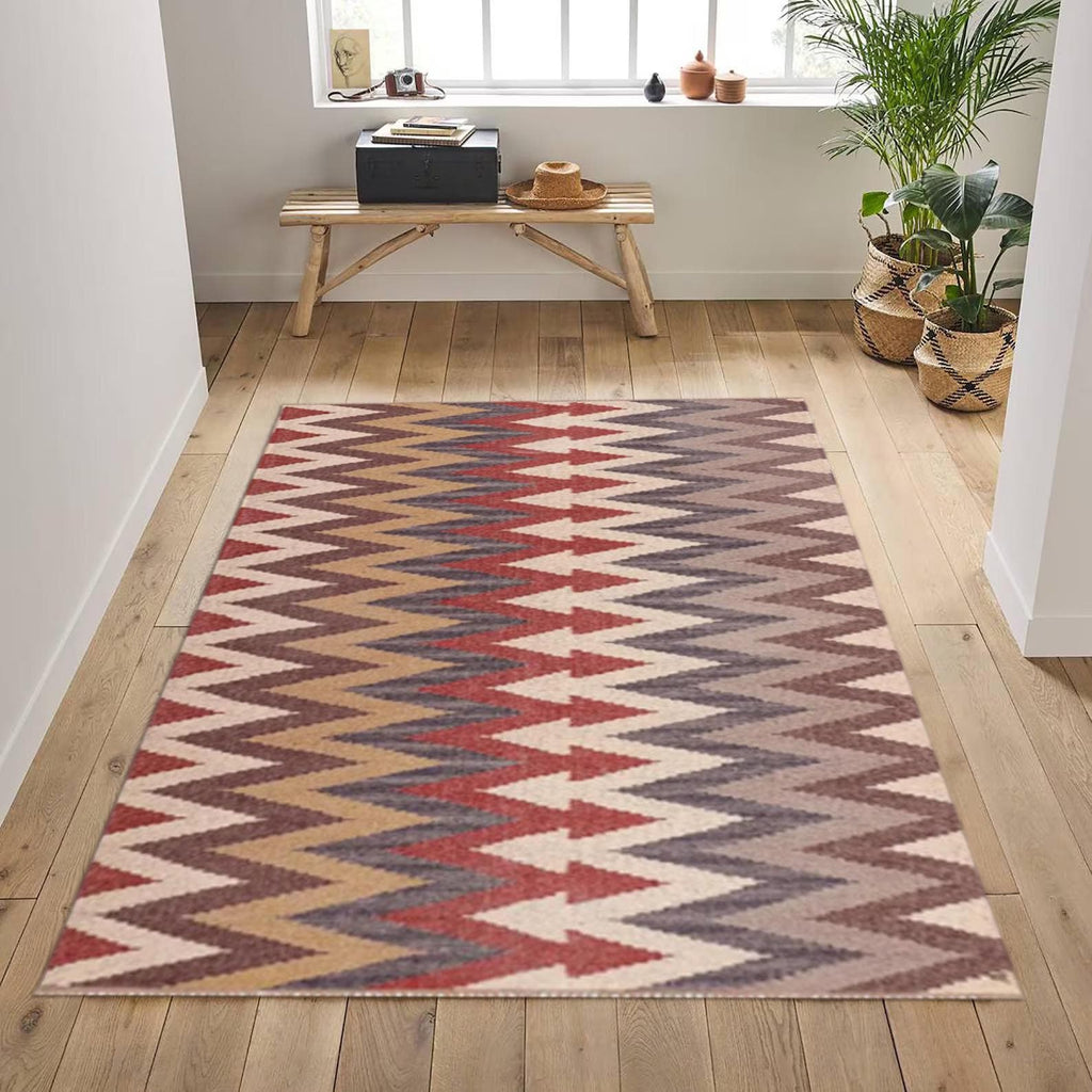 Jute Kilim Area Rug - Natural Flatweave Durable Eco-Friendly Bohemian Rug for Living Room & Bedroom Decor